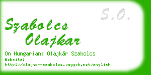 szabolcs olajkar business card