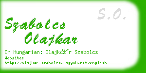 szabolcs olajkar business card